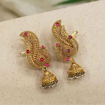 Black Bead earrings Mangalsutra Jewellery