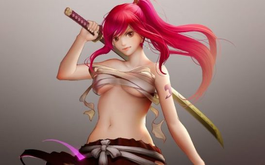 Erza Scarlet The sexy anime girl